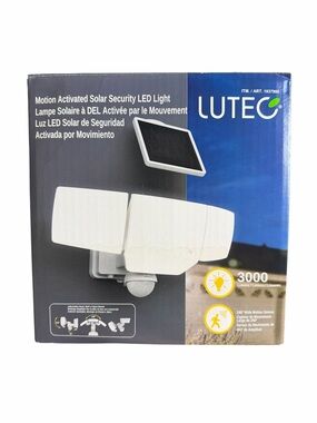 LUTEC Solar Security LED Light - 3000 Lumens - Open Box